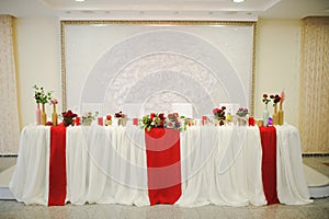 Banquet wedding table setting