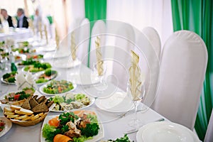 Banquet wedding table setting