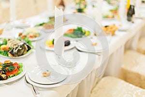 Banquet wedding table setting