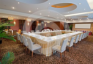 Banqueting hall in hotel