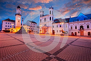 Banská Bystrica, Slovenská republika pri východe slnka.