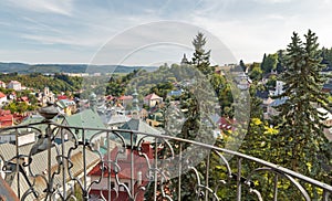 Banska Stiavnica townscape in Slovakia.