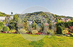 Panoráma mesta Banská Štiavnica na Slovensku.