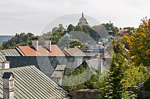 Panoráma mesta Banská Štiavnica na Slovensku.