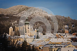 Banska Stiavnica in winter, Slovak Republic
