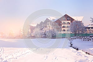 Ski resort Bansko, Bulgaria panorama