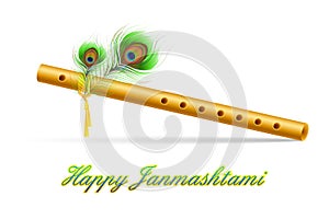 Bansuri in Janmashtami Background