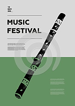 Bansuri Music festival poster.