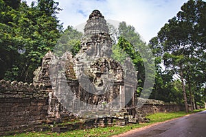 Banteay Kdei temple is Khmer ancient temple in complex Angkor Wat in Siem Reap, Cambodia