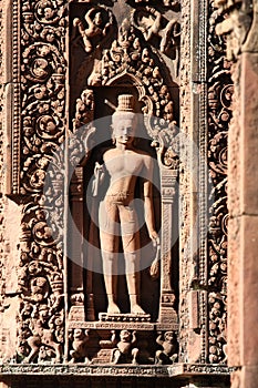 Banteay Srei Temple located in Angkor Thom area in Siem Reap city of Cambodia.