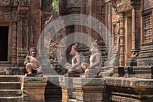 Banteay Srei ruins at the Angkor Wat historic ruins
