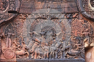 Banteay Srei temple entrance lintel