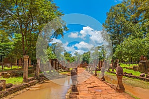 Banteay Srei Temple main entrance alley