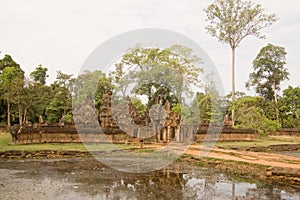 Banteay Srei temple and moat