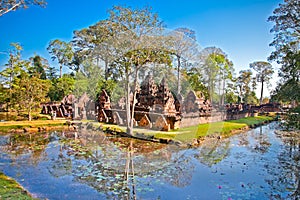 Banteay Srei temple, near Siem Reap, Cambodia.