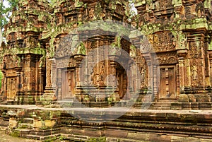 Banteay Srei Temple ruins in Siem Reap, Cambodia.