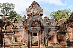 Banteay Srei temple at Siem Reap, Cambodia.