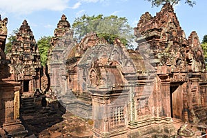 Banteay Srei temple at Siem Reap, Cambodia.