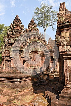 Banteay Srei temple at Siem Reap, Cambodia.