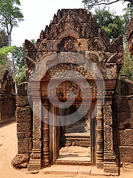 Banteay Srei Temple, Siem Reap Province, Angkor\'s Temple Complex Site listed as World Heritage by Unesco in 1192,