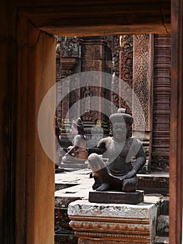 Banteay Srei Temple, Siem Reap Province, Angkor's Temple Complex Site listed as World Heritage by Unesco in 1192, b