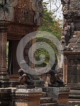 Banteay Srei Temple, Siem Reap Province, Angkor\'s Temple Complex Site listed as World Heritage by Unesco in 1192, b