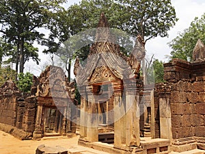 Banteay Srei Temple, Siem Reap Province, Angkor\'s Temple Complex Site listed as World Heritage by Unesco in 1192, bu