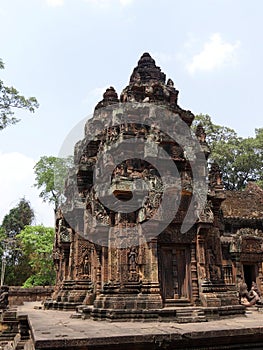 Banteay Srei Temple, Siem Reap Province, Angkor\'s Temple Complex Site listed as World Heritage by Unesco in 1192, bu