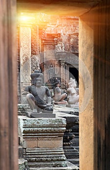 Banteay Srey Temple ruins Xth Century , Siem Reap, Cambodia