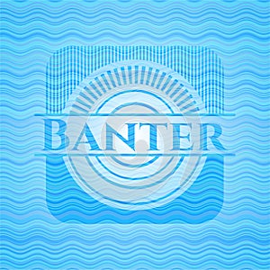 Banter water wave concept emblem background. Vector Illustration. Detailed