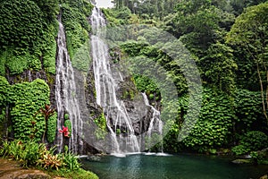 Banyumala twin waterfall in Bali, Indonesia