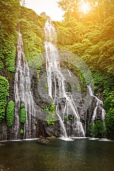 Banyumala twin waterfall in Bali, Indonesia