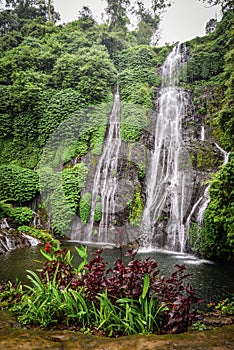 Banyumala twin waterfall in Bali, Indonesia