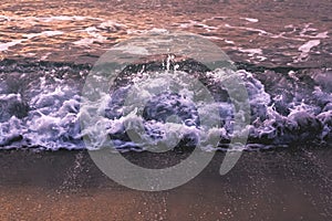 The sunrise on the coast of Java Island