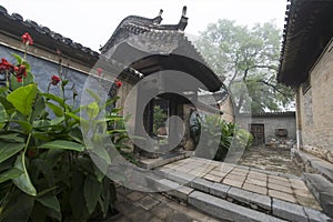 Baoding China qing dynasty architecture.Stone and an arch over a