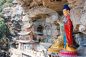 Baoxiang temple at Shibaoshan Mountain(Shibaoshan Shiku). a famous historical site of Jianchuan, Yunnan, China.