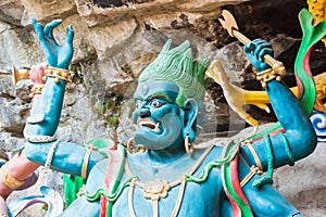 Baoxiang temple at Shibaoshan Mountain(Shibaoshan Shiku). a famous historical site of Jianchuan, Yunnan, China.