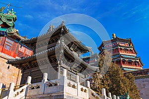 Baoyun Bronze Pavilion at the Summer Palace in Beijing, China