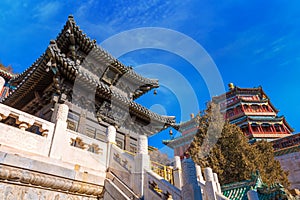 Baoyun Bronze Pavilion at the Summer Palace in Beijing, China