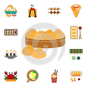 Baozi, food icon. International Food icons universal set for web and mobile