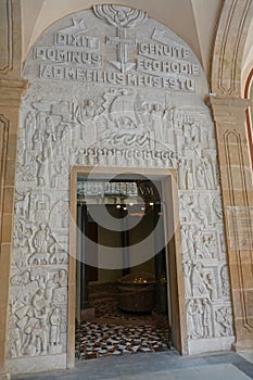 Baptise chapel of Montserrat near Barcelona in Spain