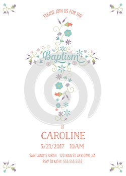 Baptism, Christening, Communion - Religious Occasion Card Template