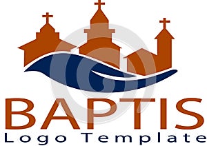 Baptis church and logo template photo