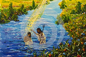 Baptism of God Jesus Christ artwork