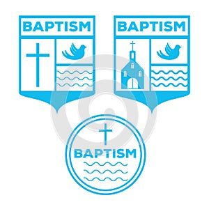 Beach baptism invitation template