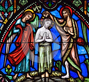 Baptism of Jesus by Saint John the Baptist photo