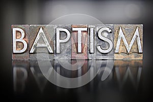 Baptism Letterpress photo
