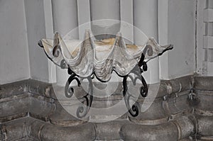 Baptismal font in the church