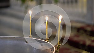 Baptismal font in church