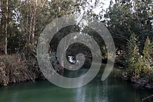 The baptismal site Yardenit on the Jordan river, Israel